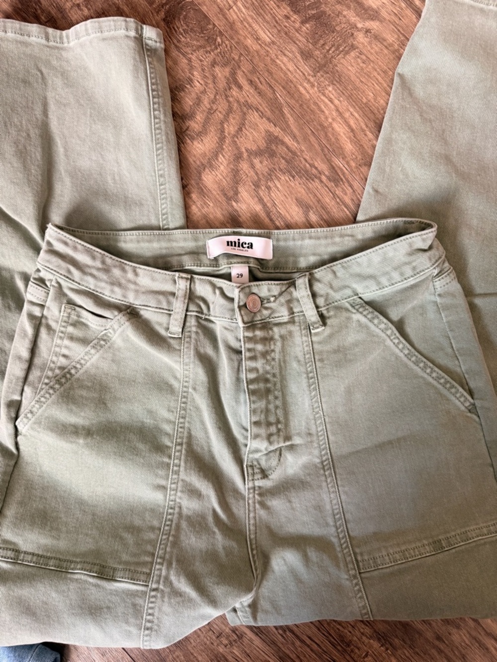 mica High-Rise Women's Jeans in Light Olive